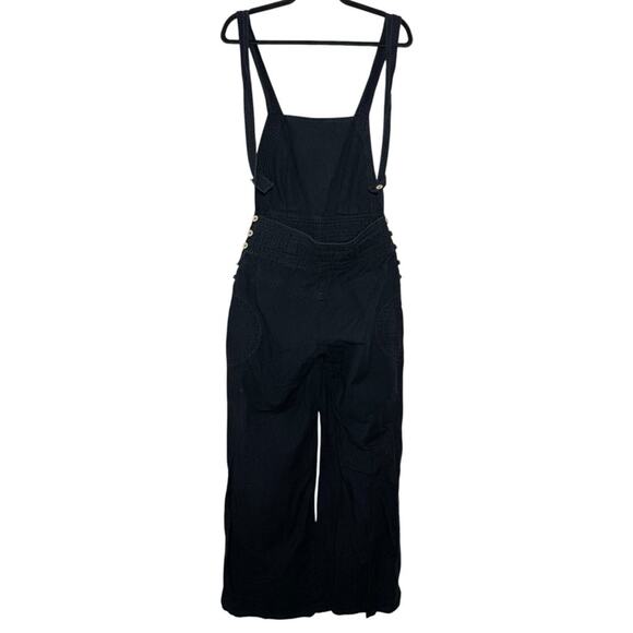 Ulla Johnson Black Cotton Wide Leg Suvi Overalls Jumpsuit - 6 belt missing - Picture 3 of 12
